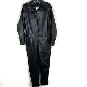 genuine leather jumpsuit